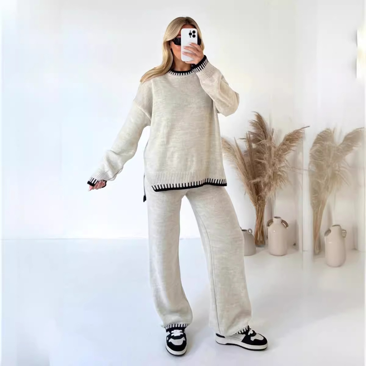 Women Wide Leg Pant Sets Two P - مراجعة Linen Pant Wide وسعره