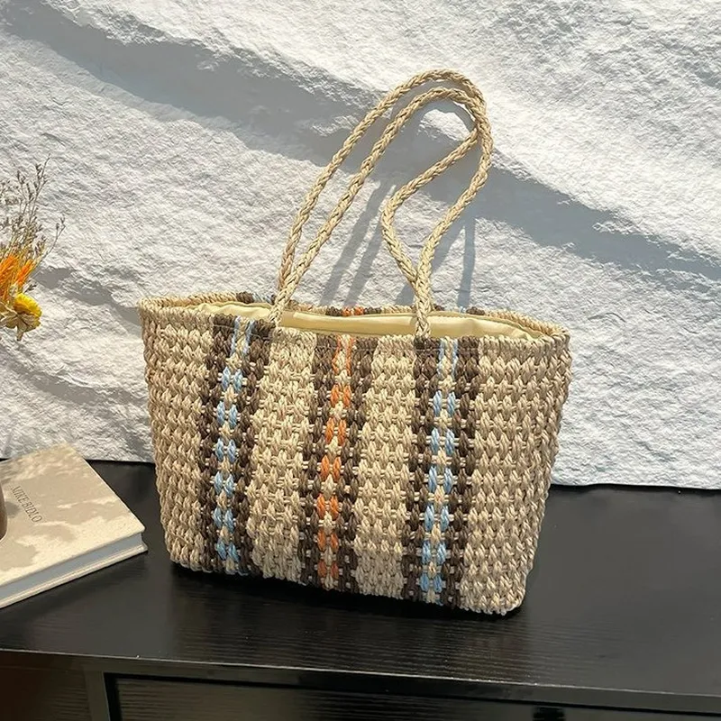 Straw Tote Bag Women One-Shoul - مراجعة Tote Bag Beach وسعره