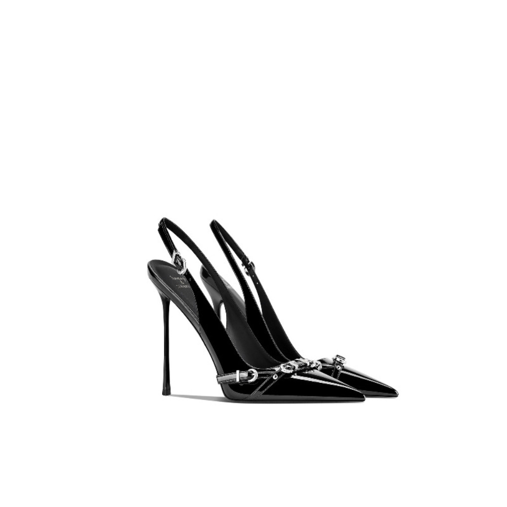 Fashionable Black Pointed Toe  - مراجعة Sandal Strappy Heeled وسعره