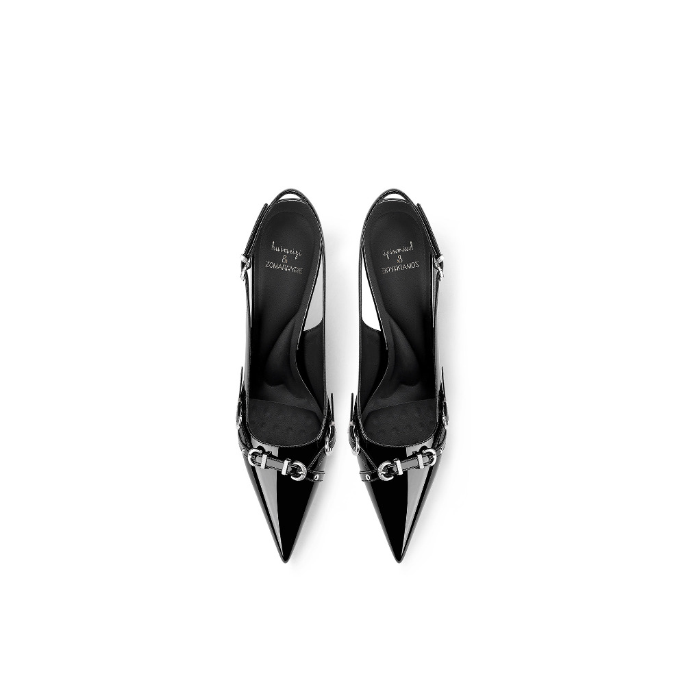 Fashionable Black Pointed Toe  - مراجعة Sandal Strappy Heeled وسعره