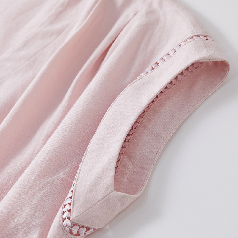 SENTUBILA Women's Midi Pink Dr - مراجعة Linen Dress Wrap وسعره