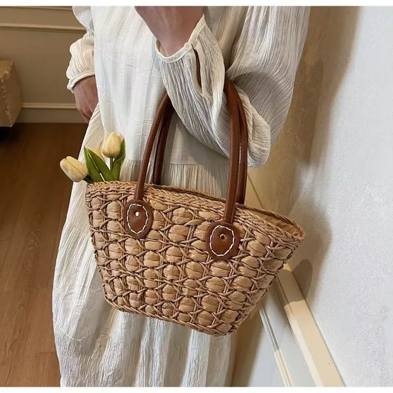 Retro European American woven  - مراجعة Tote Bag Beach وسعره