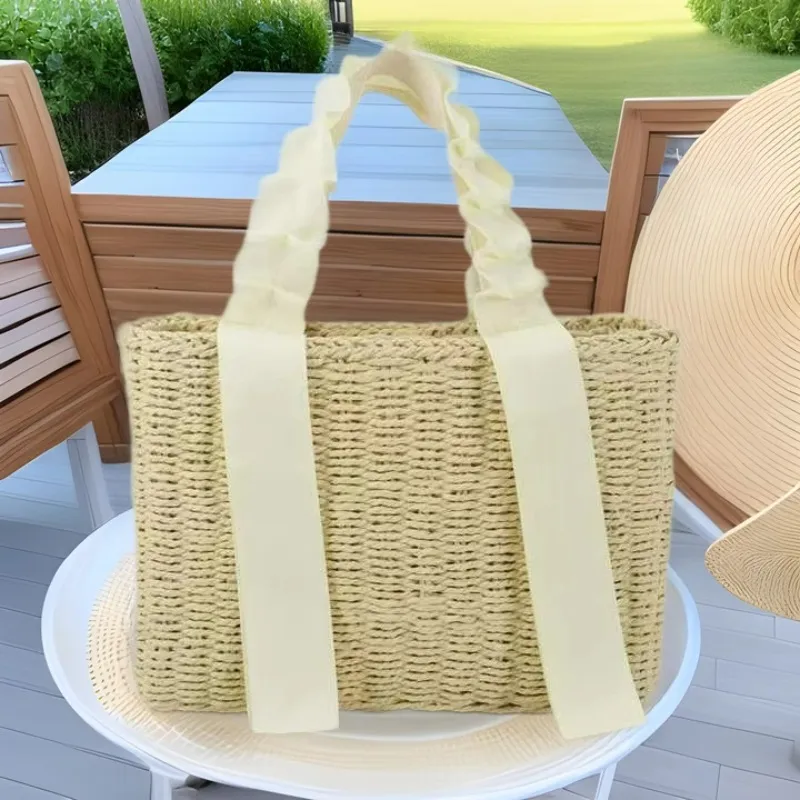 Straw Woven Handbag Summer Vac - مراجعة Tote Bag Beach وسعره