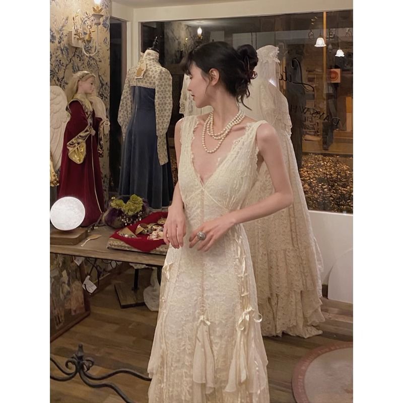 Gothic Lace Dress Sexy Maxi Dr - مراجعة Maxi Dress Halter وسعره
